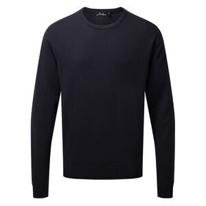 Premier Adults Unisex Cotton Rich Crew Neck Sweater / Navy